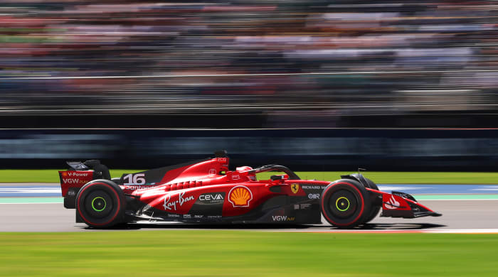 Ferrari in a F1 race.